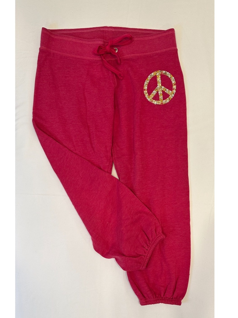 PINK cropped joggers